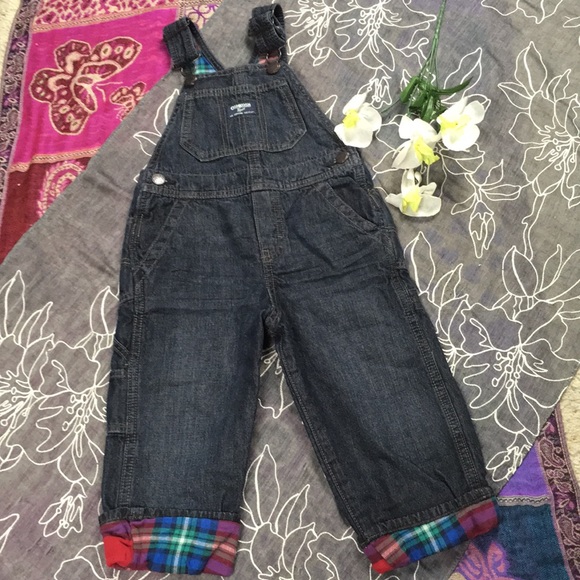 oshkosh flannel lined overalls